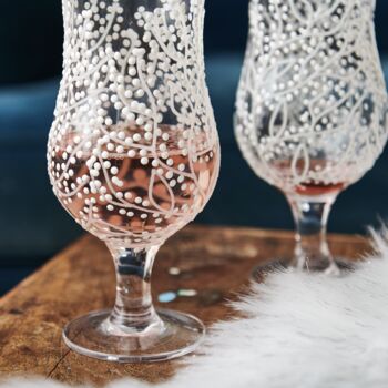 Set Of Two Snowy Design Cocktail Glasses, 2 of 4
