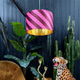 Raspberry Helter Skelter Lampshades With Gold Lining, thumbnail 2 of 4