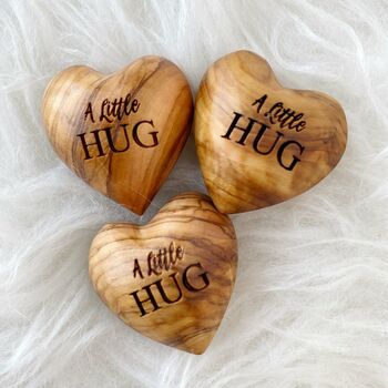 A Little Hug, Tiny Hug Token, Olive Wood, 4 of 6