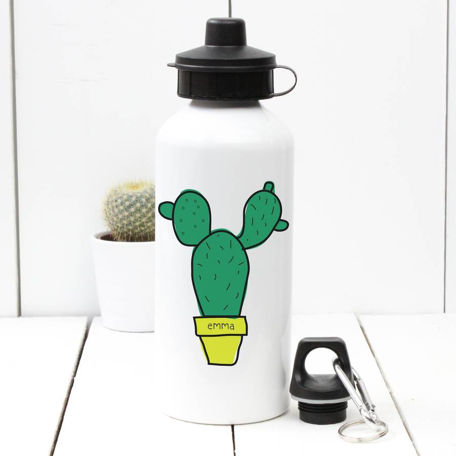 Personalised 'Cactus' Water Bottle By A Piece Of