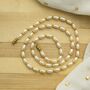 Small White Oval Pearl Choker Necklace, thumbnail 4 of 5