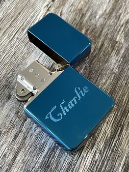 Personalised Engraved Blue Lighter, 5 of 7