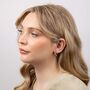 Solid 9ct Yellow Gold Sleeper Hoop Earrings, thumbnail 4 of 6