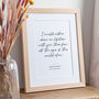 Lyric, Quote Or Vows Snippet Paper Anniversary Print, thumbnail 1 of 3