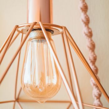 Rose Gold Macrame Accent Lamp, 10 of 11
