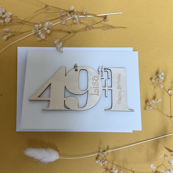 Personalised 49+One Birthday Card, 2 of 6