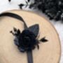 Black Gothic Flower Wrist Corsage, thumbnail 1 of 5