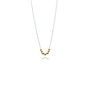 Delicate Sterling Silver Necklace With 9ct Gold Beads, thumbnail 2 of 5