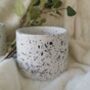 Large Handmade Plant Pot In White And Black Terrazzo, thumbnail 1 of 3