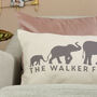 Personalised Elephant Family Cushion Gift For Mum Home, thumbnail 3 of 6