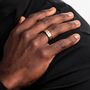 Men’s Personalised Stainless Steel Spinner Ring With Gold – 8mm, thumbnail 2 of 10