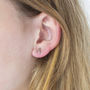 Tiny Lucky Wishbone Stud Earrings, thumbnail 2 of 4