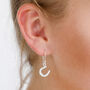 Sterling Silver Horseshoe Drop Earrings, thumbnail 1 of 3