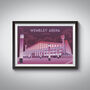 Wembley Arena London Travel Poster Art Print, thumbnail 1 of 8