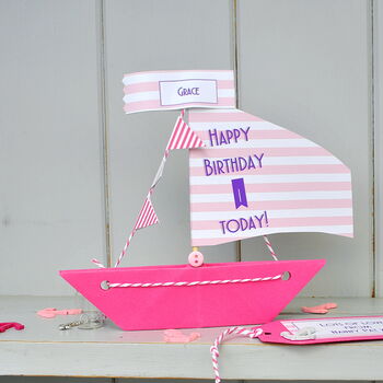 Personalised Age Birthday Sail Boat Greetings Card, 9 of 12