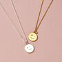 Birthstone Wink Face Disc Necklace, thumbnail 5 of 9