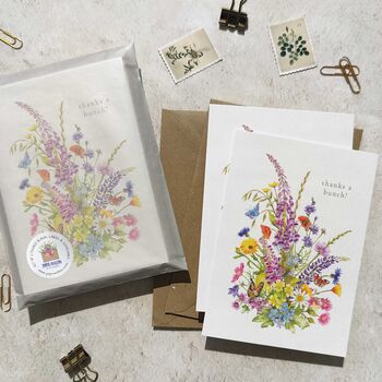 Thanks A Bunch A6 Folded Cards And Envelopes, 2 of 7