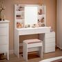 LED Dressing Table Vanity Desk With Mirror, thumbnail 3 of 6