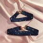 Cosmic Stars Silk Choker And Scrunchie Gift Set, thumbnail 5 of 7