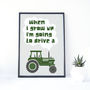 Personalised Tractor Print, thumbnail 1 of 10