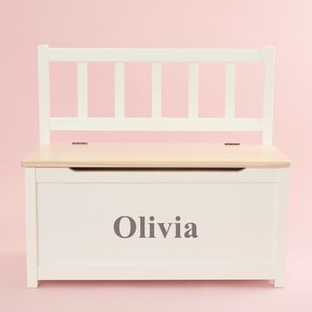 personalised toy box and chair