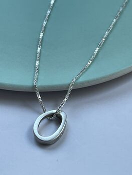 Infinity Solid Silver O Necklace, 3 of 3