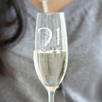 Floral Milestone Champagne / Prosecco Glass, 2 of 10