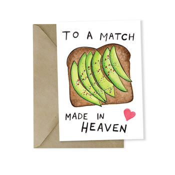 'To A Match Made In Heaven' Greetings Card, 2 of 2