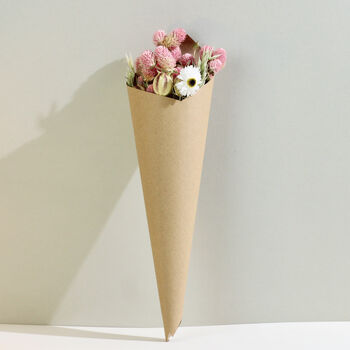 Letterbox British Wildflower Dried Flower Dusty Pink Bouquet, 3 of 8