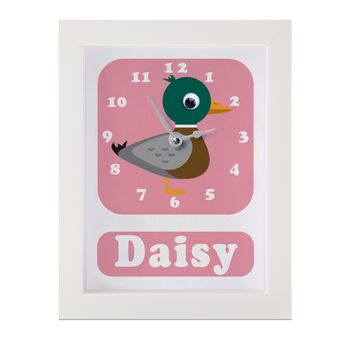 Personalised Childrens Duck Clock, 8 of 10