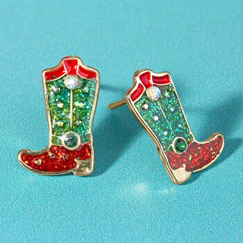 Suited And Booted Christmas Earring Pair, 2 of 5