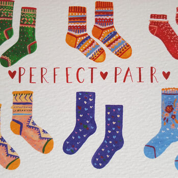 Perfect Pair Sock Greetings Card, 4 of 6