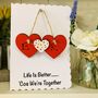 Personalised Valentines Card Double Heart Initials, thumbnail 2 of 9