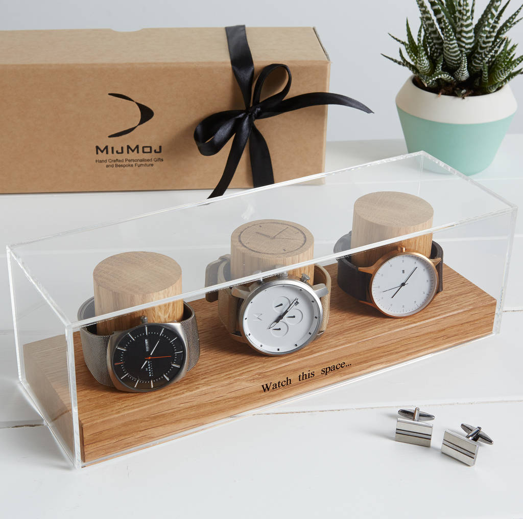 Personalised Watch Box For Three, Four And Five Watches, 1 of 8