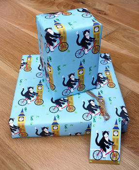 'Cat Wrapping Paper' Recycled Wrapping Paper, 8 of 8