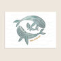 Personalised New Baby Whale Print, thumbnail 6 of 7