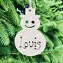 Personalised Snowman Christmas Tree Decoration, thumbnail 1 of 2