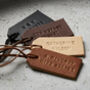 Personalised Handstamped Leather Luggage Tag, thumbnail 1 of 8