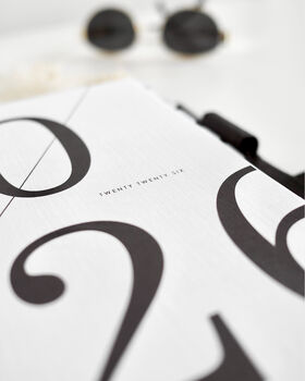 2026 Light Ivory Linen Paper A5 Planner Dashboard, 2 of 5
