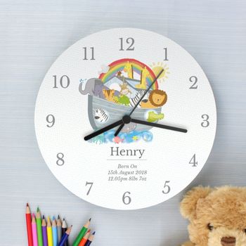 Personalised Noah's Ark Clock, 2 of 2