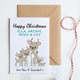Grandchildren's Christmas Card Personalised With Deer, thumbnail 3 of 5