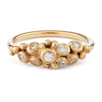 18ct Gold Diamond Pebble Cluster Ring, 4 of 7
