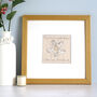 Personalised Embroidered Flower Picture Gift For Her, thumbnail 2 of 12