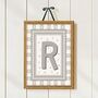Personalised Initial Print In Neutral Colours, thumbnail 1 of 10