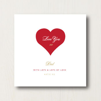 Personalised Dad's Valentine's Card, 2 of 2
