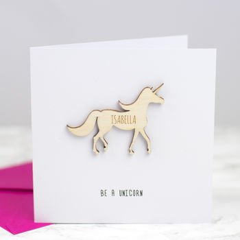 Personalised Unicorn Keepsake Card, 2 of 3