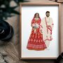 Personalised Wedding Portrait Print Wedding Gift, thumbnail 6 of 12