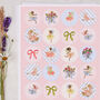 Fairy Stickers, Children's 24 Sticker Sheet With Cute Fairies And Flowers Design, thumbnail 1 of 2