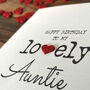 Personalised Birthday Card For Special Auntie, Handmade Card, thumbnail 4 of 4