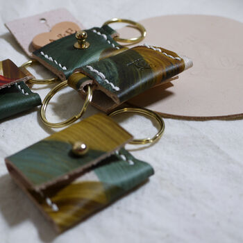Personalised Miniature Leather Purse Keyring, 10 of 12